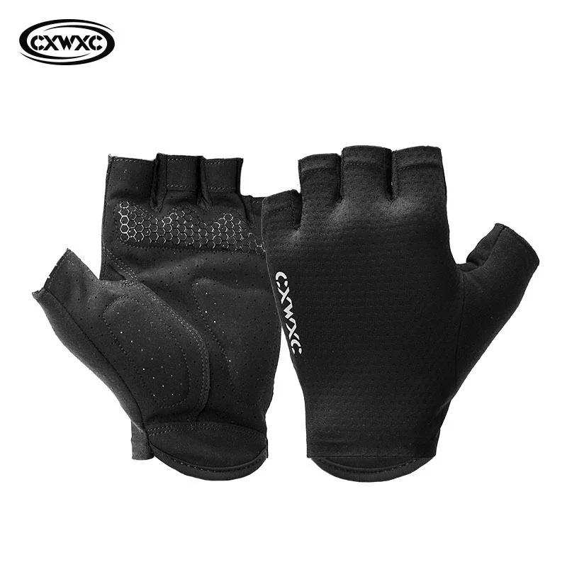 Cxwxc Cycling Gloves Half-Finger Road Bike Summer Sun Protection Gloves Bicycle Anti-Slip Shock-Absorbing Breathable Gloves