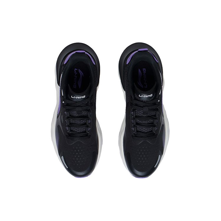 Li-Ning Кроссовки для бега Yufeng Reflective Shock Absorbing Low-Go женские кроссовки черного цвета ARSS014-1