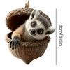 2D Acrylic Forest Animal Acorn Ornaments Pine Cone Animal Christmas Tree Pendant Cozy Forest Christmas Ornament for Home Decor