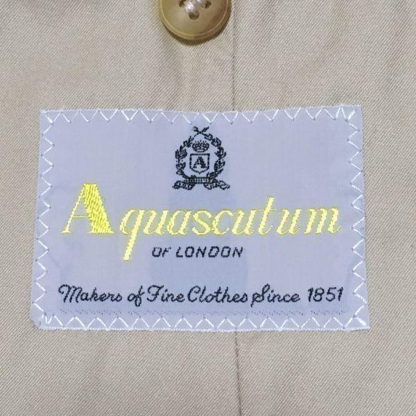 Aquascutum Japan 90-е Винтажный Приталенный Пиджак на 2 пуговицах R46 Мужской S Светло-бежевый(ИСПОЛЬЗОВАЛ)
