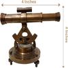 Brass Nautical Alidade Telescope Compass Surveying Theodolite Marine Home Office Table Decor  Survey Transit Telescope Instrument Compass