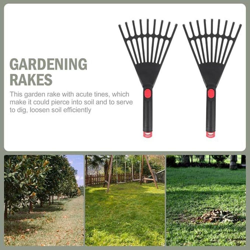 Leveling Gardening Rake Plastic Hand Rake Simple Garden Grass Leaf Rake  Lawn