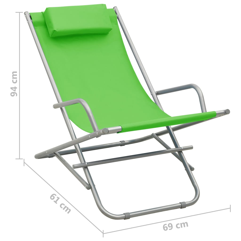 2 Pack Swing Chairs Steel Green