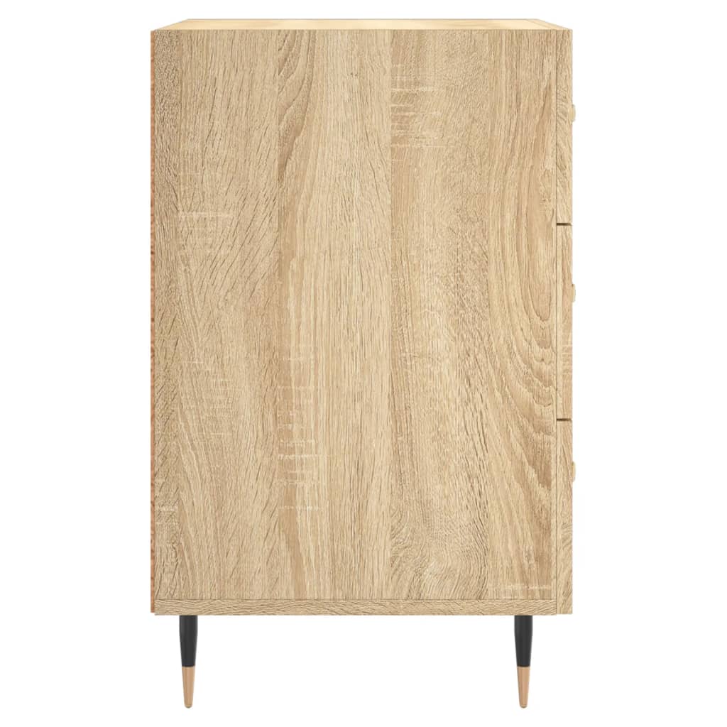 Szafka Nocna, Dąb Sonoma, 40X40X66 Cm, Materiał Drewnopochodny