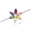 [N5390] - Tutti Frutti 'Crystal Flowers' Silver Bracelet (rhodium-plated) - 15 Mm