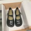 Fashion New Arrival Japanese Style Vintage Buckle Mary Janes Shoes Women'S Shallow Mouth Casual Student Leather Shoes Thick Bottom