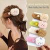 Korean Style Plush Pudding Bear Duckbill Hair Clip - Large Cute Makeup Side Accessory