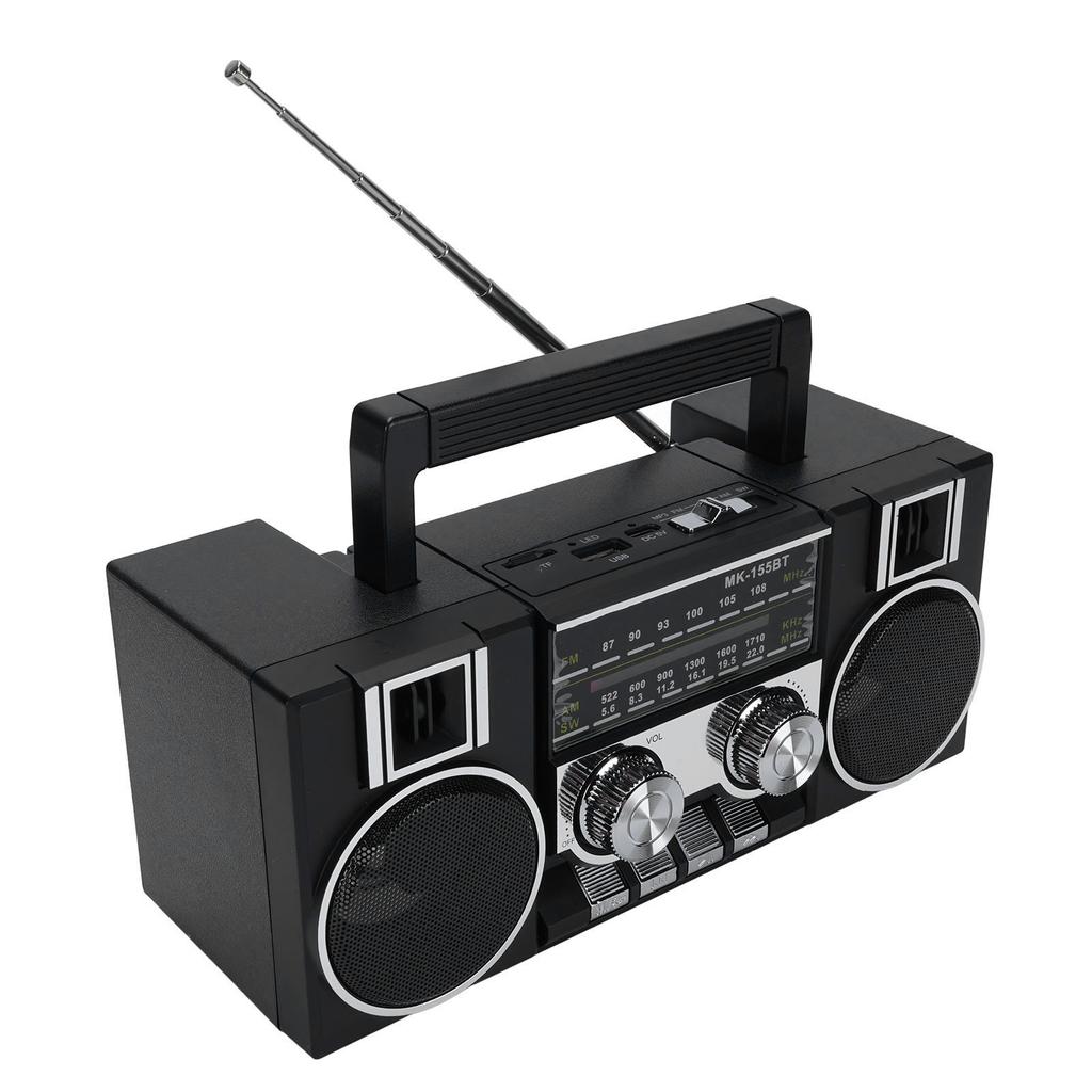 Portable FM AM SW Radio Full Band Clear Sound Quality Radio with RGB Speaker for Garden Bathroom
