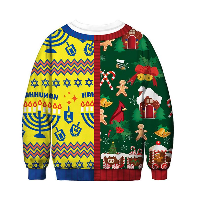 XXXL уродливый рождественский свитер, женский джемпер больших размеров, забавный свитшот с принтом, пуловер, свитера, осенне-зимняя одежда большого размера XXXL