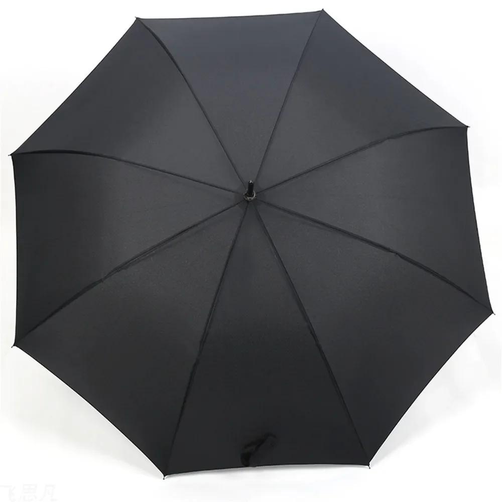 8 Bone Men Umbrella with Long Rapier Handle Fiber Bone Windproof Western Men and Women Long Handle Sword Umbrella Gifts