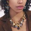 Literature Collarbone Chain Jewelry Set Vintage Earring Punk Multi Pendant Chain Necklace Autumn