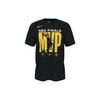 Леброн Джеймс Футболка с круглым вырезом НБА Лейкерс 2020 Финал MVP с принтом персонажей, мужские топы, черные DN4626-010