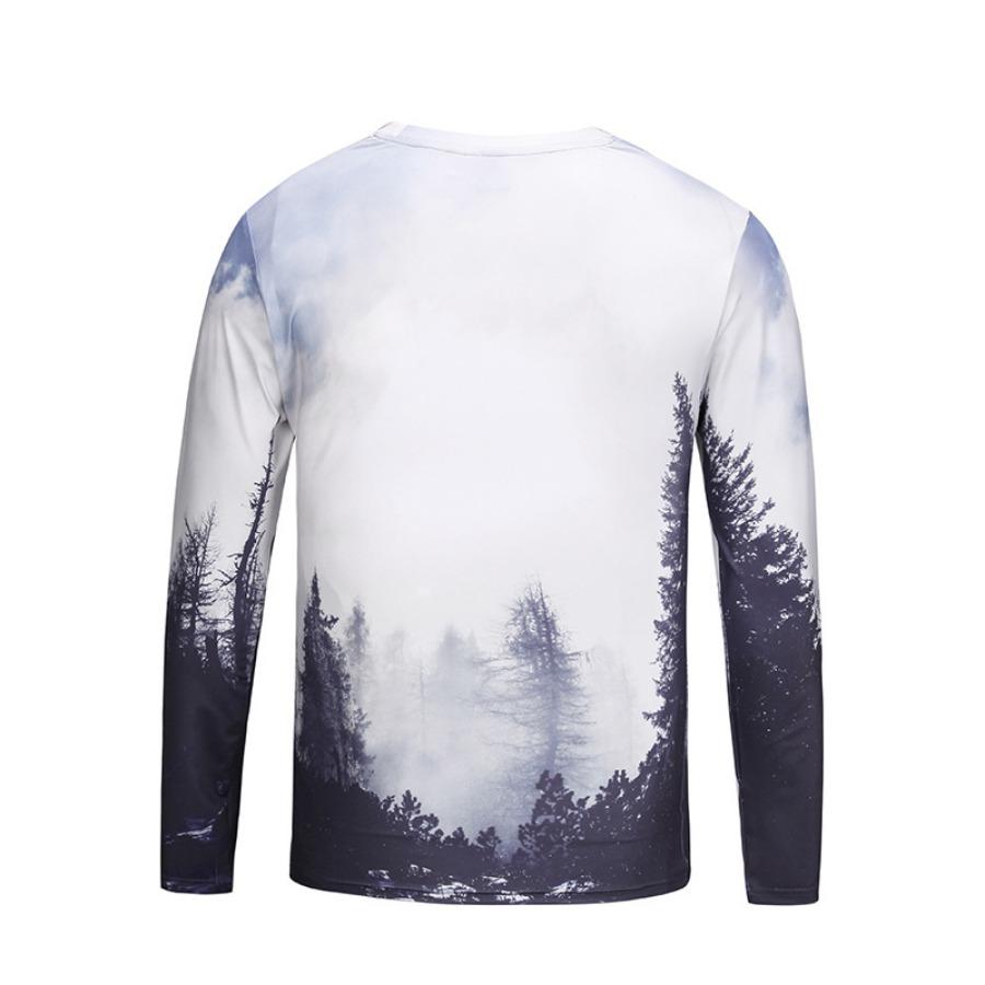 Футболки мужские осенние футболки мужские уличные футболки с 3D-принтом модные весенние топы с круглым вырезом и длинным рукавом
