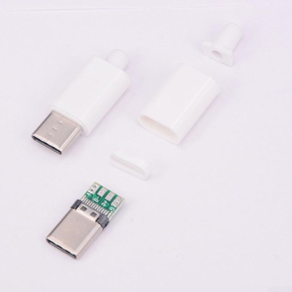 Безопасное соединение USB3 1 разъем типа C Male с черно-белой оболочкой 5 шт.
