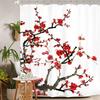 unframed Pink Cherry Blossom Peach Blossoms Shower Curtain Set Flowers White Background Girl Bathroom Polyester Cloth Screen 12
