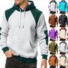 Men's Colorblock Sweatshirt Hoodie Men's Sports Large Size Casual Sweatshirt