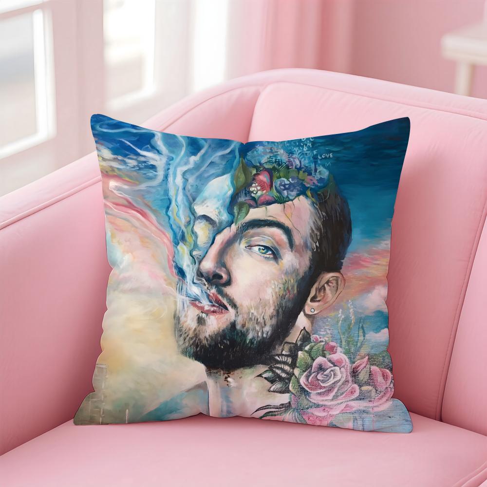 singer Mac MillerM Cushion Cover Pillowcase Short Plush Invisible zipper Room Sofa Cushion Cover