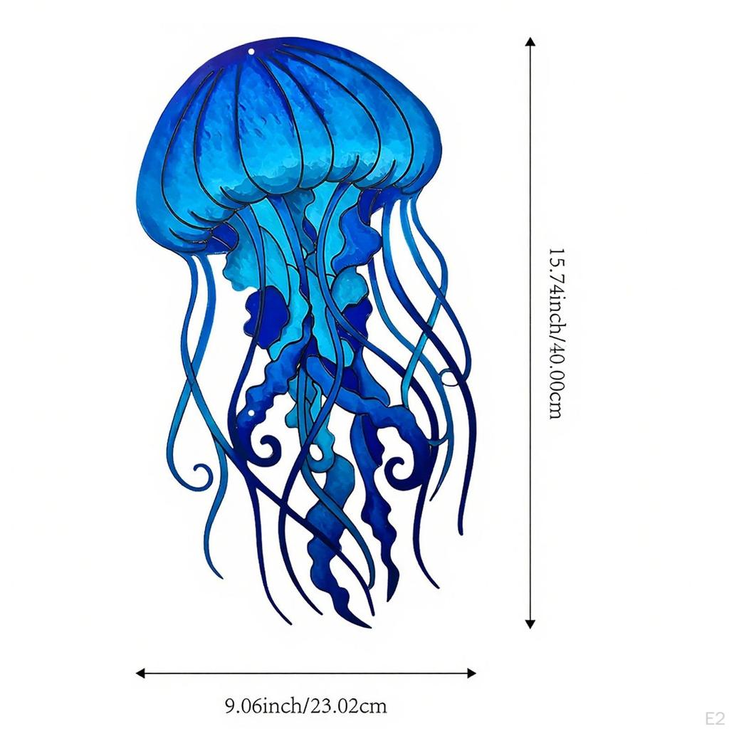 Metal Jelly Wall Decor Tropical Art for Pool, Beach, Bathroom, Living Room, Bedroom