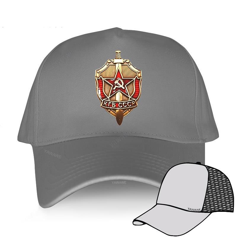 New Arrival Short Visor Hat Men Yawawe Caps KGB Badge CCCP Russian Russia Hip-hop Baseball Cap Cotton Women Summer Hats