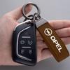 Leather Car Badge Key Chain Ring Pendant For Opel Astra GTC Insignia Antara Meriva Zafira Vectra Mokka Auto Keychain Accessories
