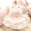 Japanese Style Dog Clothes Spring and Summer Thin Cat Princess Skirt Sweet Small Dog Cake Dresses Pet Supplies XS-XL