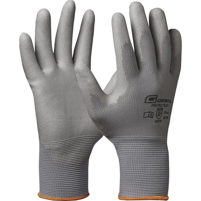 Gant de chantier Vasalat - 101175416SB5 - Gebol Micro Flex Gants de protection Taille 8/5 paires
