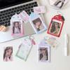 Kawaii Kpop Photocard Holder for 53x85mm PVC Card Protector with Pendant Keychain for Students Girls School Accessories Gift