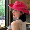Adjustable Western Cowboy Hat Wide Brim Bucket Hat Fashion Outdoor Sun Hat with String