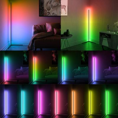Светодиодный напольный светильник RGBIC Dream Color Современный напольный светильник с изменяемым цветом (16 миллионов цветов) 12 В с синхронизацией с музыкой для спальни, гостиной