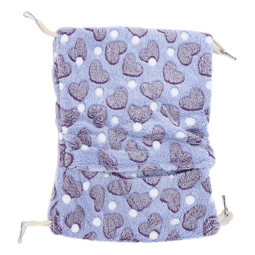 Small Pet Hammock Warm Envelope Style Hanging Bed Cage with Hooks for Hamsters Rabbits