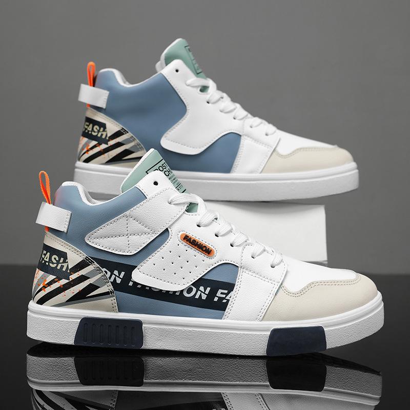 Men's Shoes New Winter High-top Shoes Trendy Versatile Board Shoes Youth Leisure Sports Trendy Shoes Men
