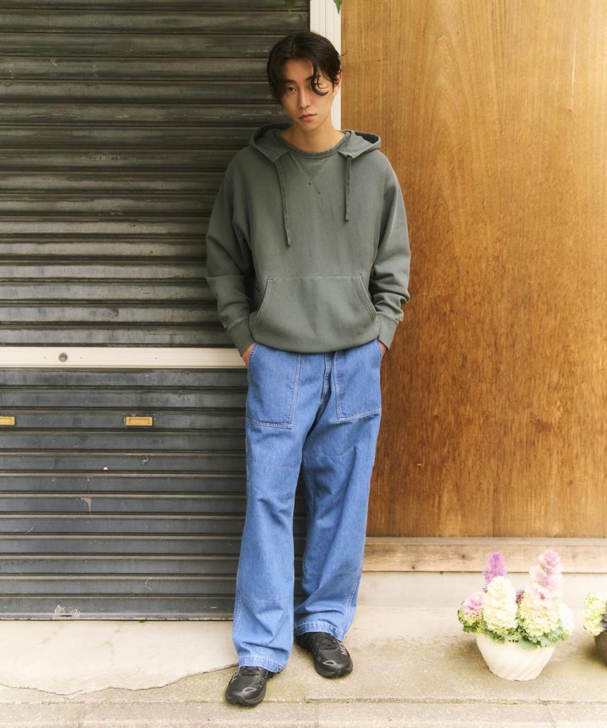 Snow Peak Garment Dyed Hoodie XL SW-25AU013, Men's/Women's, Charcoal,