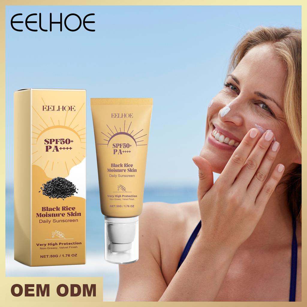 EELHOE Солнцезащитный крем для лица и тела с черным рисом, отбеливающий солнцезащитный крем, солнцезащитный крем, защитный крем для кожи, солнцезащитный крем для лица SPF 50/SPF 90