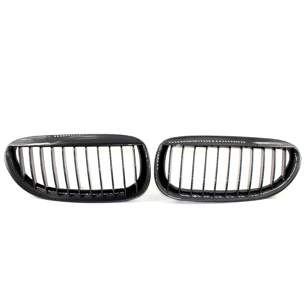 1 Pair Car Front Bumper Hood Kidney Grilles Replacement Grill For BMW 6-Series E63 E64 M6 2Door 630i 640i 650i 645ci