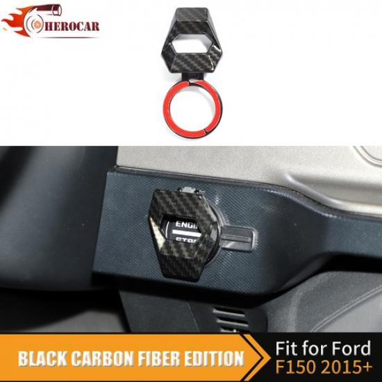 Carbon Fiber Engine Start Stop Button Cover For Ford F150 2015+/Bronco -2024