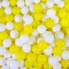 100Pcs/Set Yellow White Pit Ball Thickened PE Crush Proof BPA Phthalate Free Safe Indoor Outdoor Baby Toddler Kids Round Ocean Ball Pool Toy