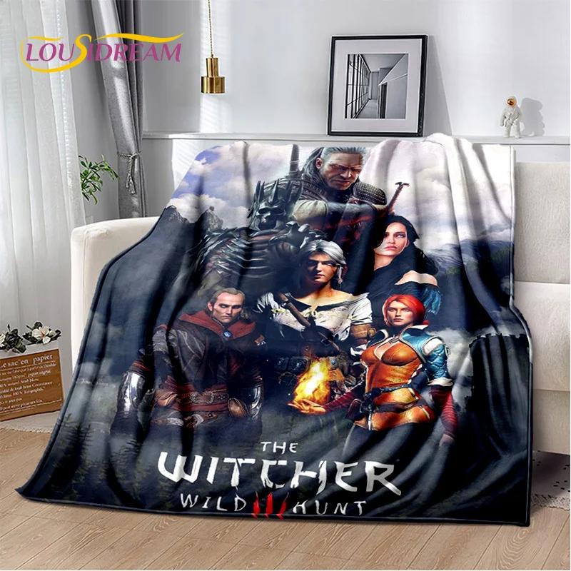 3D The W-Witcher Game Cartoon Soft Flannel Blanket for Beds Bedroom Sofa Picnic,Throw Blanket for Cover Outdoor Leisure Nap Gift