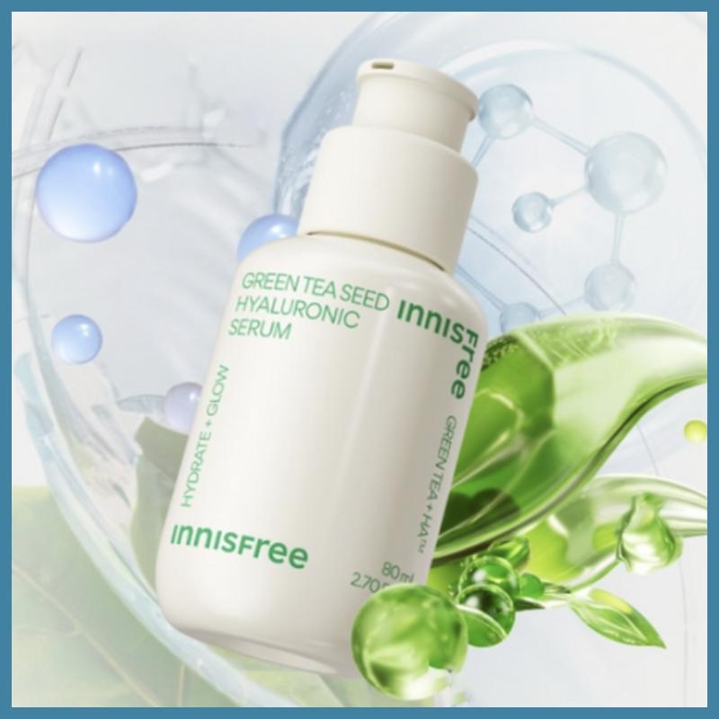Innisfree Сыворотка с гиалуроновой кислотой из семян зеленого чая 80 мл