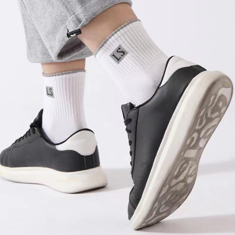 5Pairs of Men's Letter Socks Autumn Winter Spring Socks Mid-tube Sports Socks Lot