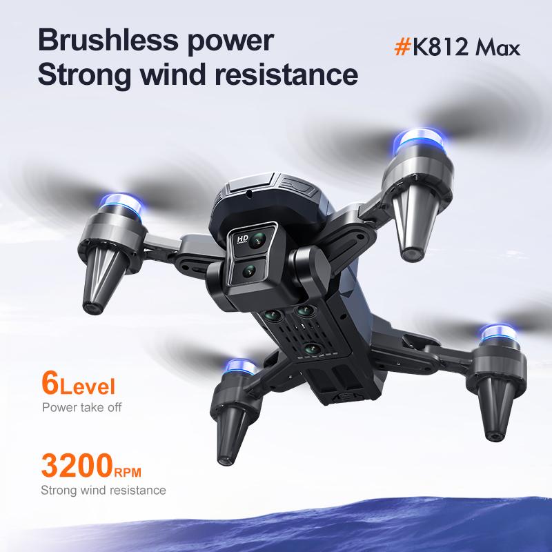Дрон K812 MAX 8K ESC Профессиональная HD Камера RC Дрон GPS 5G Wi-Fi FPV Квадрокоптер Складной Аэросъемка БПЛА Пульт Дистанционного Управления Игрушка