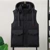 Men's Winter Coldproof Thickened Warm Work Vest Plus Size Straight Hem Outdoor Casual Vests