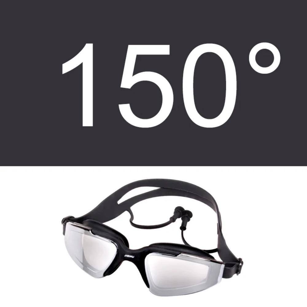 Взрослые Мужчины Женщины Подростки Близорукость -1,5 до -6,0 Очки для плавания Противотуманные очки HD для плавания Диоптрийные очки для водного спорта с берушами