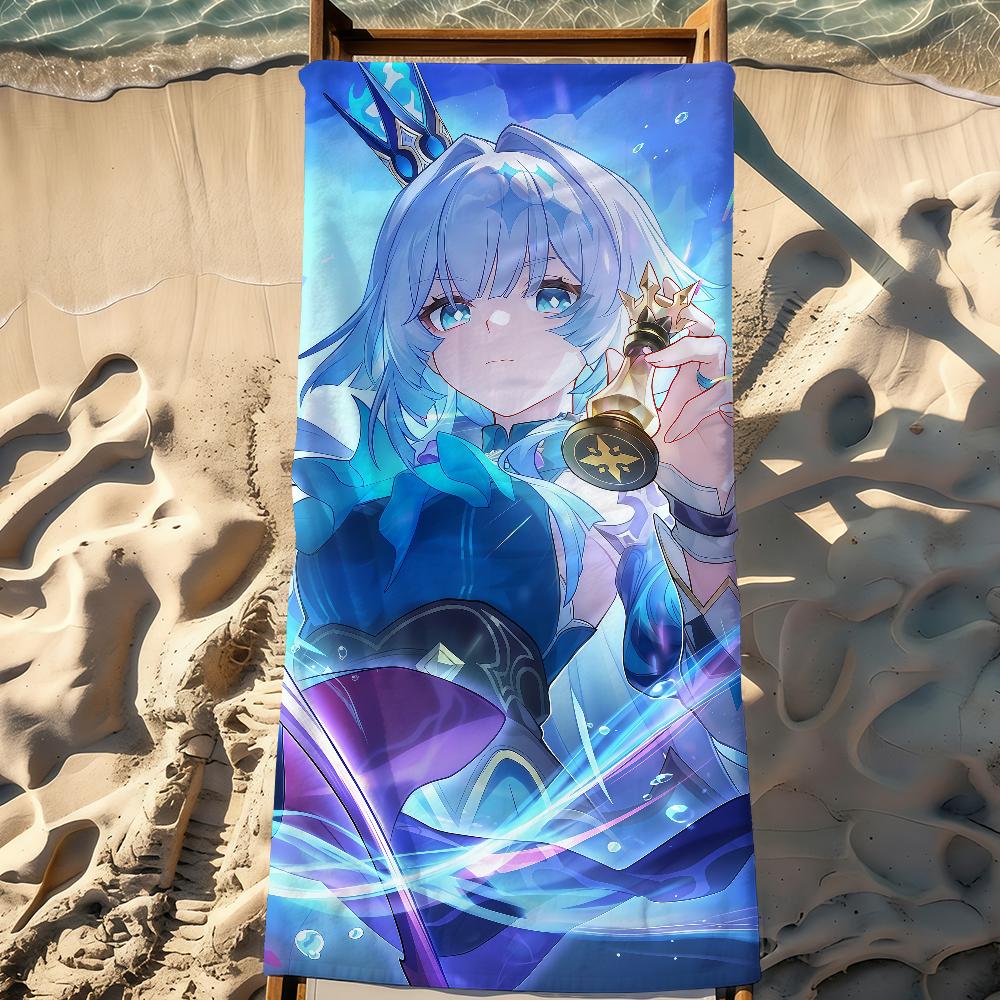 Игра Honkai Star Rail Полотенце Cerydra Спортивное Быстросохнущее Туристическое Снаряжение для Кемпинга Песозащитное Мягкое Легкое Большое Пляжное Полотенце