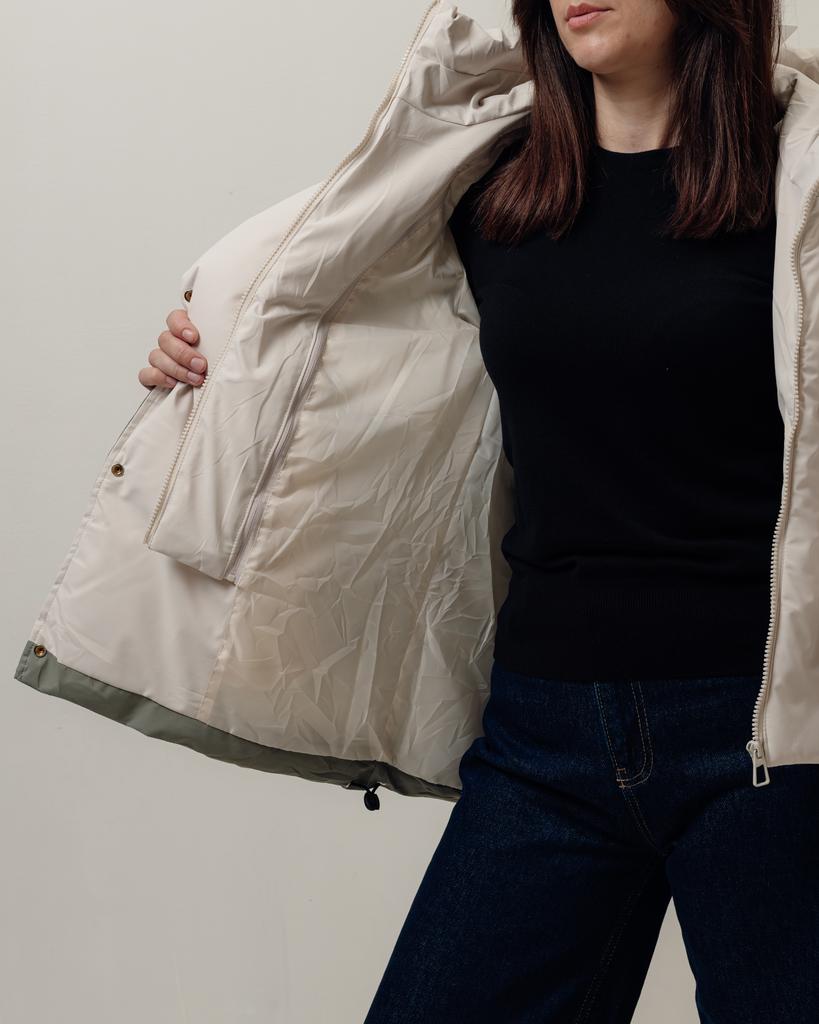 Куртка с поясом HAIZIYUAN 824 M оливкова-молочная