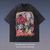 ONE PunchMan Manga Tshirt Saitama Graphic Print T Shirt Vintage Washed Oversized Cotton Tshirt Short Sleeve Tee Mens Clothing