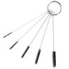TORMEN Straw Cleaner Brush Set with Flexible Nylon Bristles and Stainless Steel Handles for Cleaning Pipes, Narrow Tubes, Coffee Pots, and Other Hard-