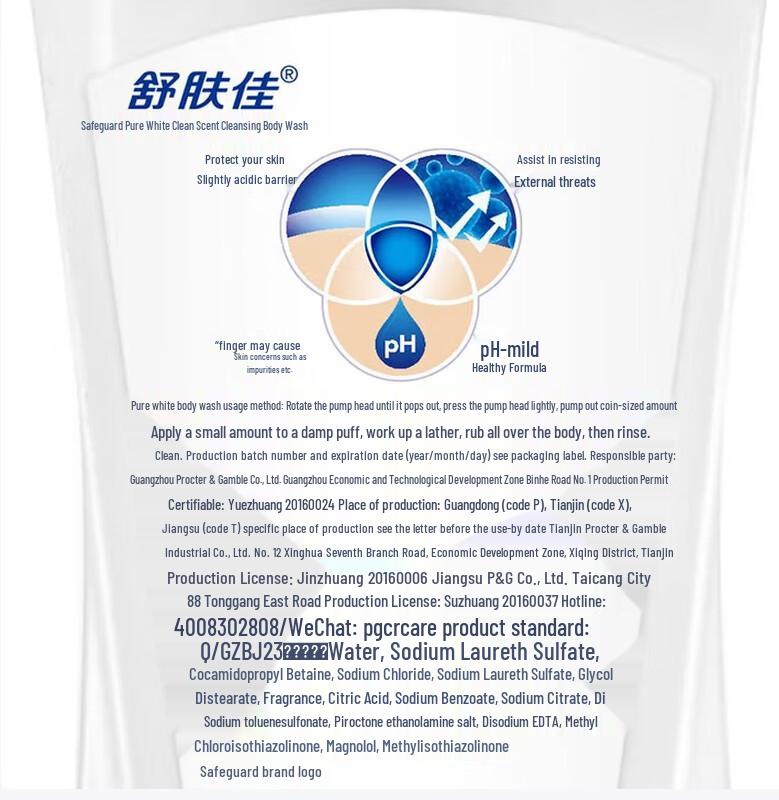 Safeguard Pure White Scent Moisturizing Body Wash