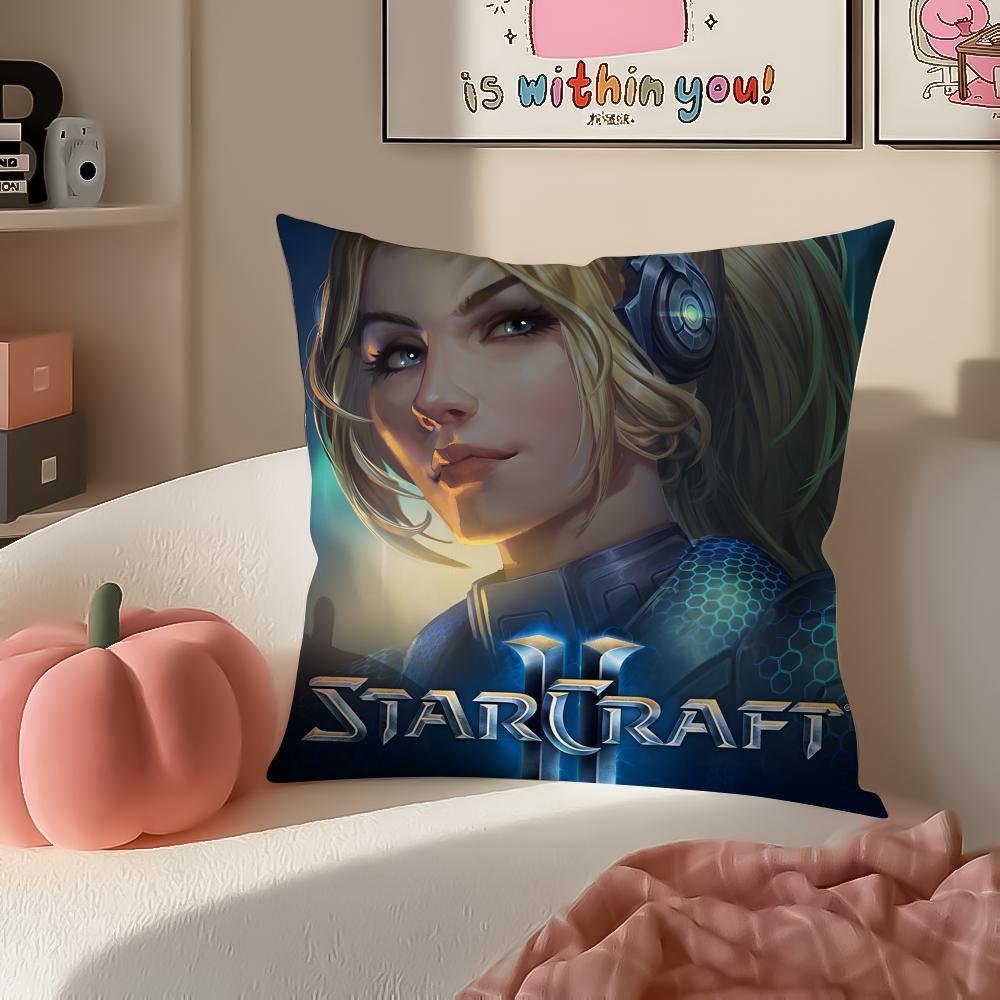 Game SciFi SStarCraft Cushion Cover Pillowcase Short Plush Invisible zipper Room Sofa Cushion Cover