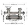 316 Stainless Steel Double Cross Boat Bollard Cleat Durable Marine Hardware Boat Accessories Mooring Column Cable Pile Mooring Pile