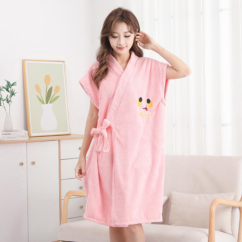 Женская быстросохнущая юбка для купания из кораллового флиса: Утолщенное, мягкое, впитывающее воду, удобное банное полотенце для весны и осени